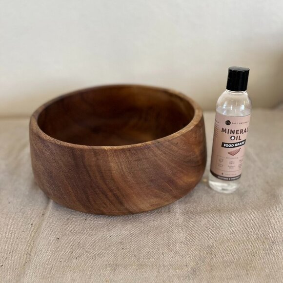 wood bowl Other - Vintage Hand Crafted Wood Mahagony Salad or Decorative Bowl